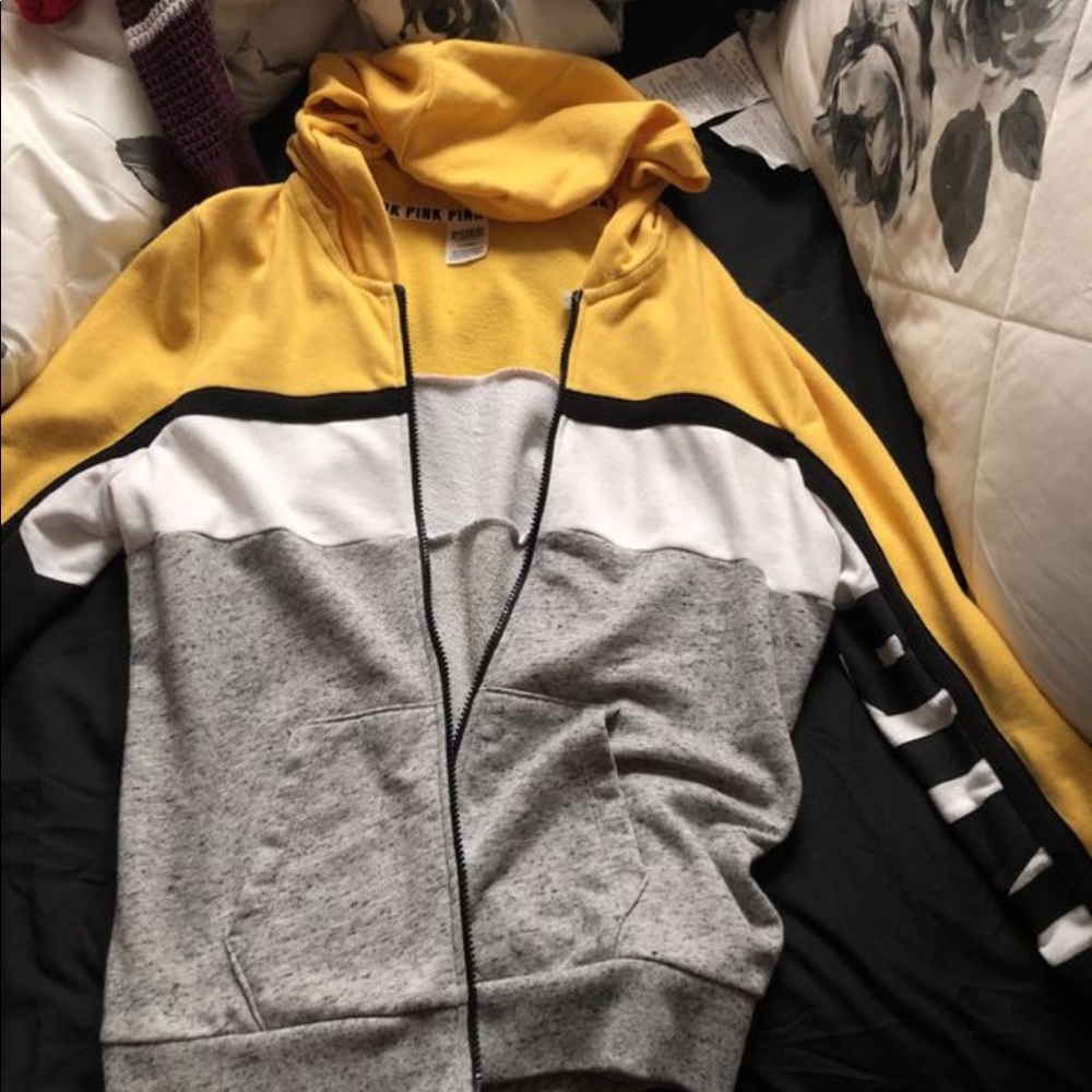 yellow PINK sweater